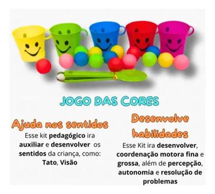 Imagem de Kit Jogos Pedagógicos Educativo Copinhos + Pulseira Autismo