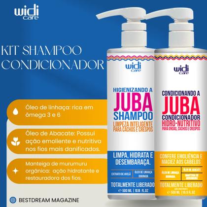 Imagem de Kit Juba Shampoo Condicionador E Ondulando A Juba Widi Care 500ml