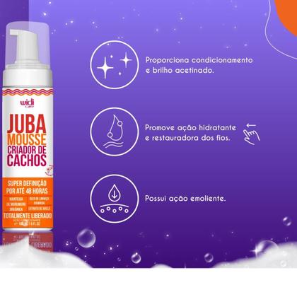 Imagem de Kit Juba Widi Care Creme De Pentear Ondulando + Mousse Criador De Cachos