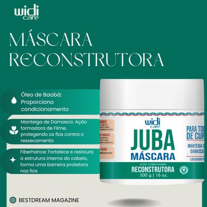 Imagem de Kit Juba Widi Care Creme Pentear Ondulando E Mascara Reconstrução Intensa Capilar