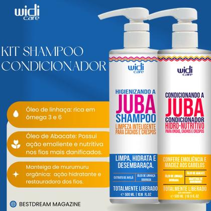 Imagem de Kit Juba Widi Care Shampoo + Condicionador + Mascara + Acidificante + Geleia + Creme Encrespando