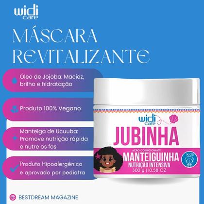 Imagem de Kit Jubinha Widi Care 5 Produtos Linha Infantil Hipoalergenico Com Mascara Nutritiva Vegano Completo