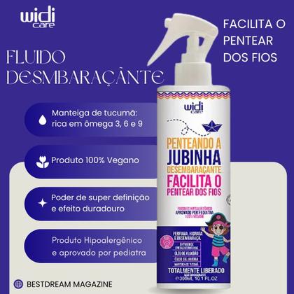 Imagem de Kit Jubinha Widi Care Shampoo + Condicionador + Geleia Modeladora + Spray Desembaraçante Infantil