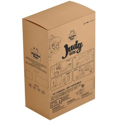Imagem de Kit Judy Home Cozinha Completa 1 Boneca Brinquedo Infantil Moveis e Acessoriso Samba Toys