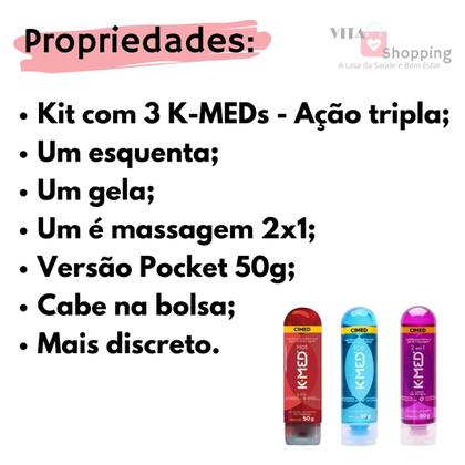 Imagem de KIT K-MED TRIO HOT + ICE + 2X1 - Tripla Sensação - 50G cada
