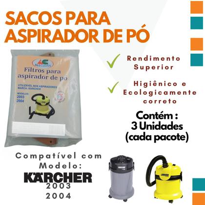 Imagem de KIT Karcher VC 5100 Saco Aspirador limpeza diaria contem 6 unid