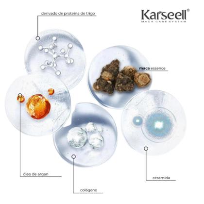 Imagem de Kit Karseell Máscara Colagem Hidratação Profunda Shampoo Condicionador Óleo 50ml