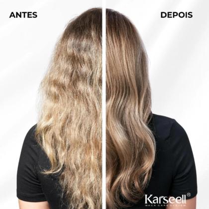 Imagem de Kit Karseell Máscara Colagem Hidratação Profunda Shampoo Condicionador Óleo 50ml