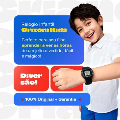 Imagem de Kit Kids Relógio Digital Infantil Quadrado e Bracelete Silicone Ajustável com Óculos de Sol UV Caixa Premium
