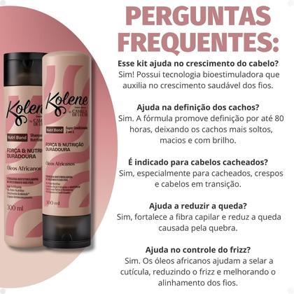 Imagem de Kit Kolene By Camilla De Luccas Nutri Bond: Shampoo e Condicionador 300ml