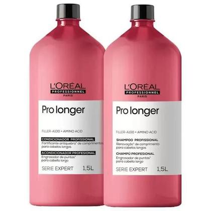 Imagem de Kit l'oreal pro longer shampoo e condicionador 1.5 lt para cabelos longos