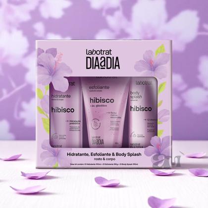 Imagem de Kit Labotrat Dia a Dia Hibisco  Esfoliante 150g, Hidratante 190ml e Body Splash 190ml