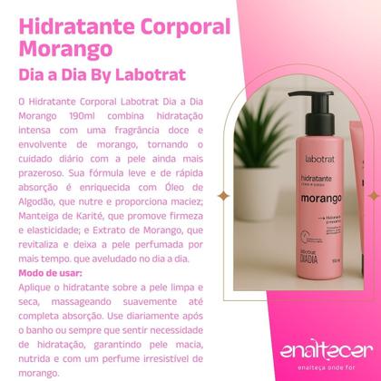 Imagem de Kit Labotrat Dia a Dia Morango Hidratante Esfoliante Sabonete e Body Splash Pele Macia Cuidado Pessoal