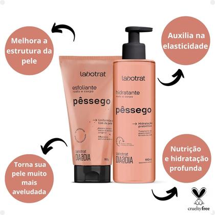 Imagem de Kit Labotrat Rosto e Corpo Pessego: Esfoliante e Hidratante