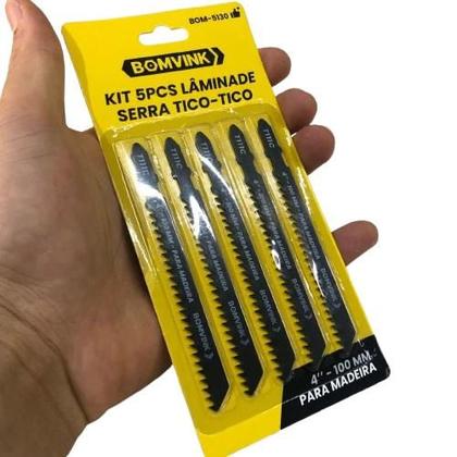 Imagem de Kit Lamina De Serra Tico Tico Para Madeira Com 5 Pcs 4 por 100mm