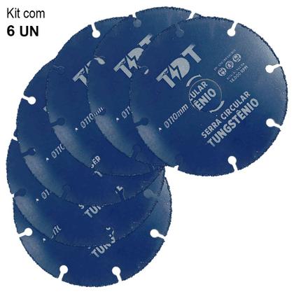Imagem de Kit Lâmina de Serra Tungstênio para Madeira 4.1/2" x 20mm TDT10026 6 Uni- THUNDER TOOLS 