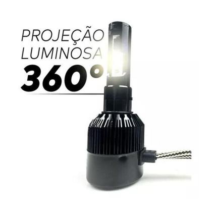 Imagem de Kit Lâmpada Automotiva Branca Led Chip Csp Flip H4 12V 6000K