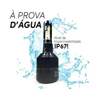 Imagem de Kit Lâmpada Automotiva Branca Led Chip Csp Flip H4 12V 6000K