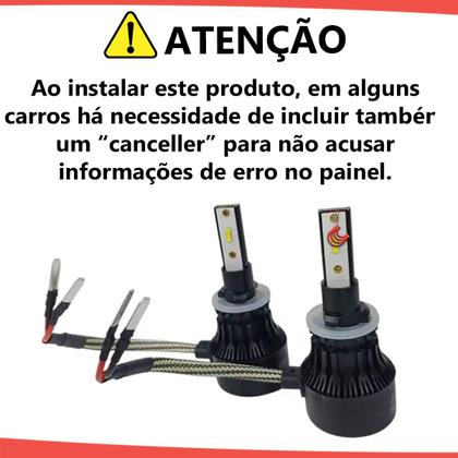 Imagem de Kit Lampada Led Chip Csp Flip Ângulo de 360º 12v 6000k Encaixe 880 881