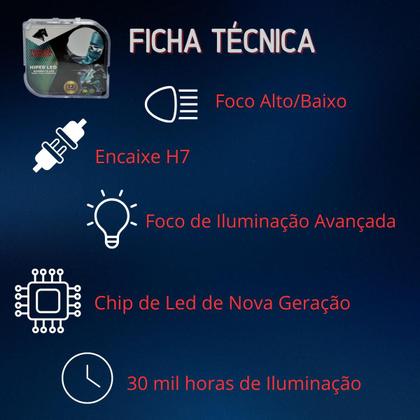 Imagem de Kit Lâmpada Led ST-SM03-H7 CBR 600RR 2004 2005 2006 2007 2008 2009 2010 2011 2012 2013 2014