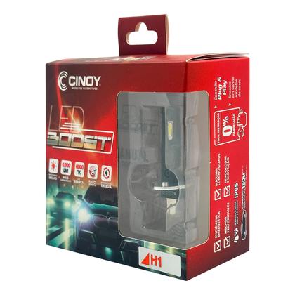 Imagem de Kit Lâmpada Super LED Cinoy Boost 6.000 Lumens 6000K Branco Puro Design 11 Plug and Play Compacta H1, H3, H4, H7, H11, HB3/HB4, 9012