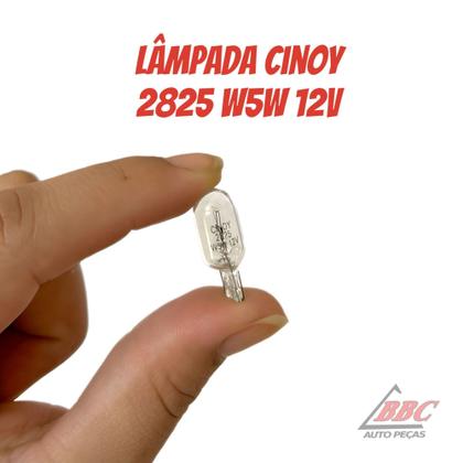 Imagem de Kit lampada T10 halogena Pingo esmagada 12v/5w cinoy - cx c/10uni