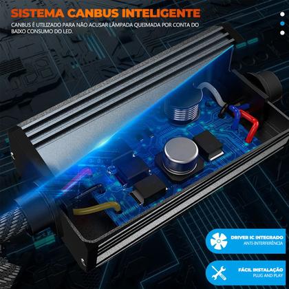 Imagem de Kit Lâmpada Ultra Led Diamond Farol Corcel Belina 70/91 60W 6500k