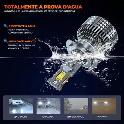 Imagem de Kit Lâmpada Ultra Led Diamond Farol Ducato 98/04 60W 6500k