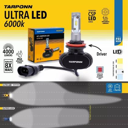 Imagem de Kit Lâmpada Ultra Led Premium Hb3 40w 8000lm 6000k Tarponn