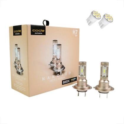 Imagem de Kit Lâmpadas de Led Code Nano 8000k Farol Baixo S10 2012 2013 2014 2015 2016