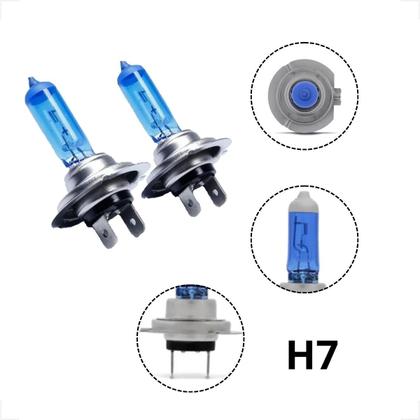 Imagem de Kit Lâmpadas Halógena Super Branca Farol baixo H7 para Gol G5 Foco Duplo 2008 2009 2010 2011 1012