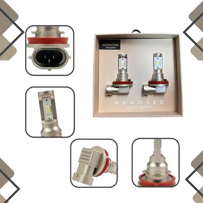 Imagem de Kit Lâmpadas Led Code Nano Micro 8000k Farol Baixo Milha Honda City 2016 2017 2018 2019 2020 até 2024