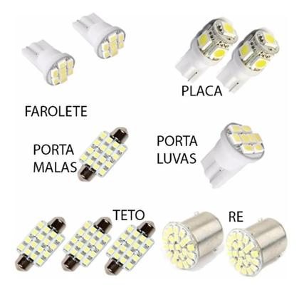 Imagem de Kit Lampadas Led Ecosport Pingo Teto Placa Ré Torpedo