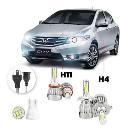 Imagem de Kit Lampadas Led Honda City 2009 A 2012 H11 H4 20000lm