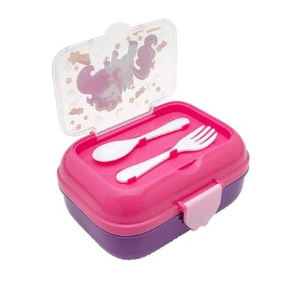 Imagem de Kit Lanche Garrafa Plástica 460Ml + Marmita 700Ml Unicórnio Leo&Leo Leonora - 10542