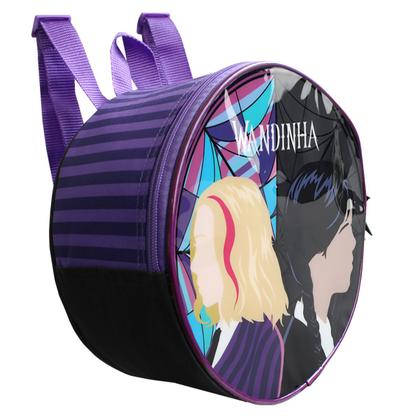 Imagem de Kit Lancheira Térmica + Estojo Escolar Duplo Wandinha