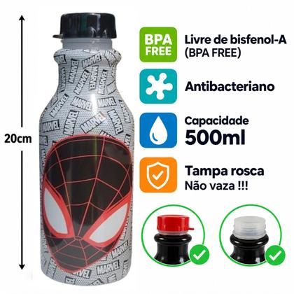 Imagem de Kit Lancheirinha Infantil Homem Aranha Lanche Alimentação