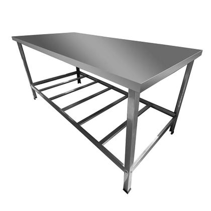 Imagem de Kit Lanchonete Mesa de Manipulação 190x70cm + Fritadeira a Gás 2 Cuba + Chapa a Gás 90cm Alcamar