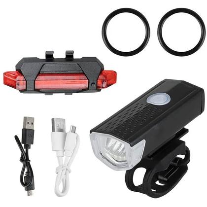 Imagem de Kit Lanterna e Farol Bicicleta Luz Ultra Led A Prova D'água