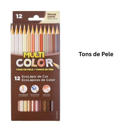 Imagem de Kit Lapis de Cor Faber Castell 24 Cores e lapis de cor 12 tons de pele