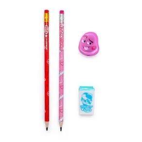 Imagem de Kit lápis hb + apontador + borracha fini