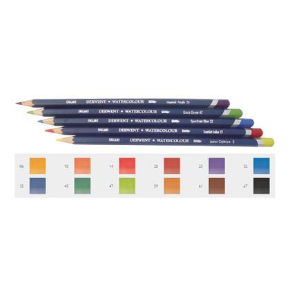 Imagem de Kit Lápis Profissional Derwent Watercolour 12 Cores