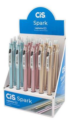 Imagem de Kit Lapiseira Spark 0.7mm Cis Cor: Ouro Metálico + Grafite