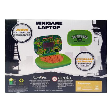 Imagem de Kit Laptop Infantil Educativo Candide Tartarugas Ninja Bilíngue + 1 Fidget Spinner Sortido