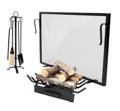 Imagem de Kit Lareira Tela 70x50, Grelha E Acessorio em Argola normal