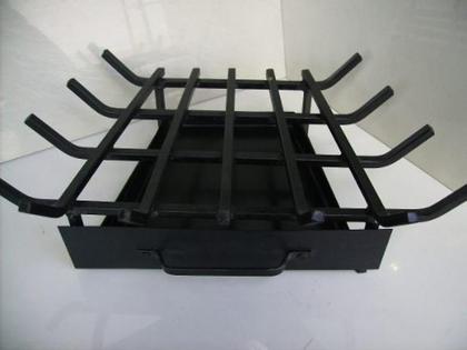 Imagem de Kit Lareira Tela 80x60, Grelha E Acessorios Argola Preto Chales e Lareiras