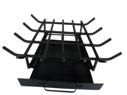 Imagem de Kit Lareira Tela 80x60, Grelha E Acessorios Argola Preto Chales e Lareiras