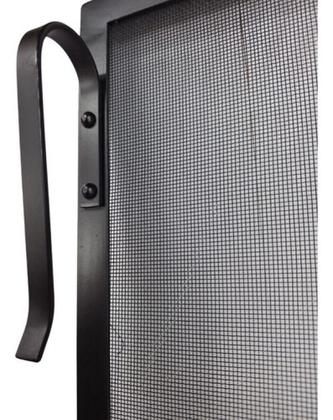 Imagem de Kit Lareira Tela 80x60, Grelha E Acessorios Argola Preto Chales e Lareiras