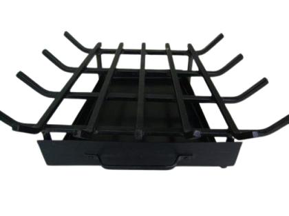 Imagem de Kit Lareira Tela 80x60, Grelha E Acessorios Argola Preto Chales e Lareiras