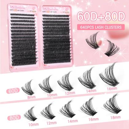 Imagem de Kit Lash Clusters Boahankuke D Curl Volume, extensão de cílios
